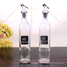 500ml Square glass cooking oil cooking wine bottle with pump